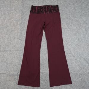 Lululemon Pants Womens 10 Groove Flared 33" Wide Leg Athleisure Yoga Burgundy